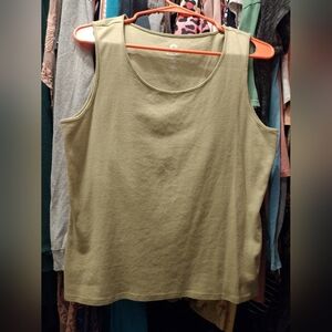 Ruby Rd. Sage Green Sleeveless Tank Top